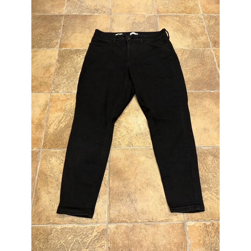 Ava & Viv Womens High Rise Skinny Jeans Black Denim Size 16W Stretch Pants
